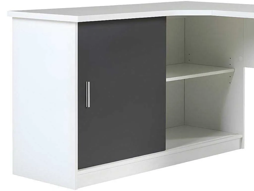 Hoekbureau Norwy - 2 Deuren & 2 Laden - Mdf Blad Met Granieteffect-Vente-unique Discount