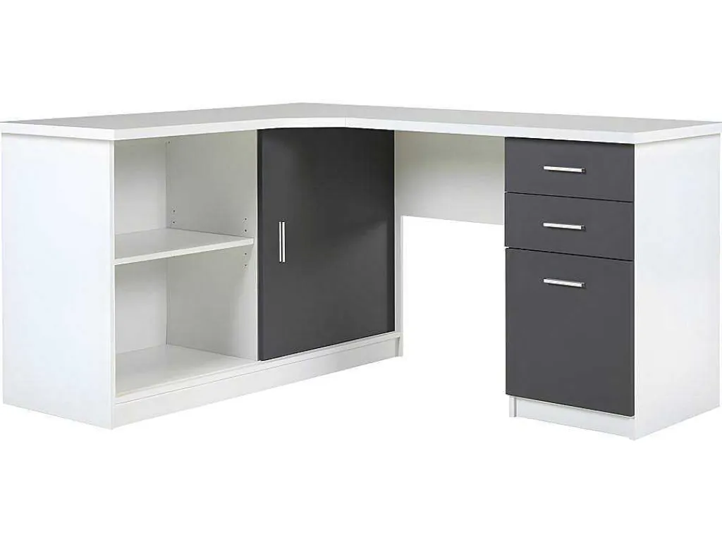 Hoekbureau Norwy - 2 Deuren & 2 Laden - Mdf Blad Met Granieteffect-Vente-unique Discount