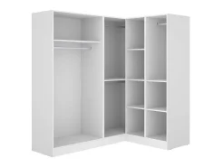 Hoekkast Met 5 Deuren - L173 Cm - Wit - Listowel-Vente-unique