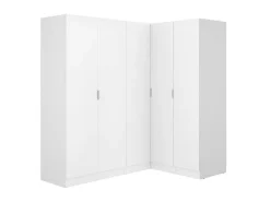 Hoekkast Met 5 Deuren - L173 Cm - Wit - Listowel-Vente-unique