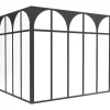 Hoekraam Werkplaats Met Art-Decostijl Van Gepoedercoat Aluminium L180 X B180 X H130 Cm - Zwart - Arcadea-Vente-unique Clearance