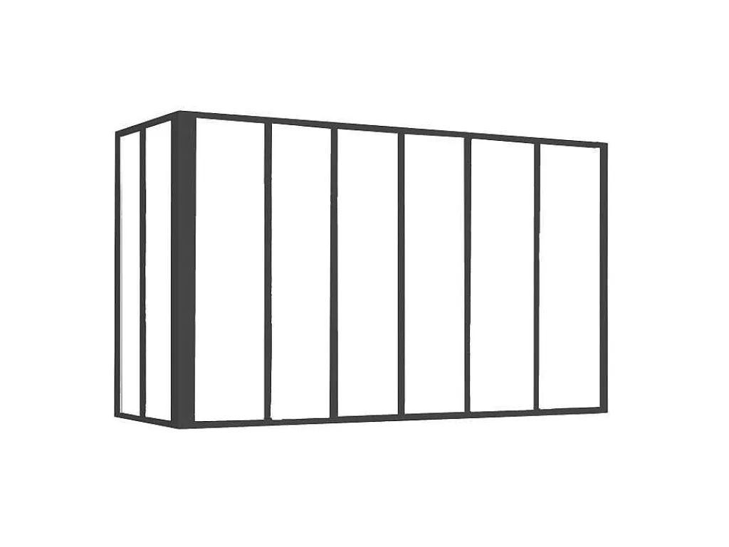 Hoekraam Werkplaats Van Gepoedercoat Aluminium - L180 X B60 X H130 Cm - Zwart - Bayview-Vente-unique Hot