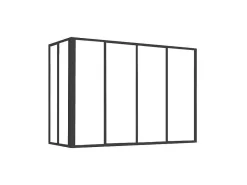 Hoekraam Werkplaats Van Gepoedercoat Aluminium - L120 X B60 X H130 Cm - Zwart - Bayview-Vente-unique Hot