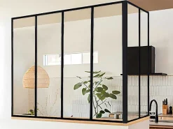 Hoekraam Werkplaats Van Gepoedercoat Aluminium - L120 X B60 X H130 Cm - Zwart - Bayview-Vente-unique Hot