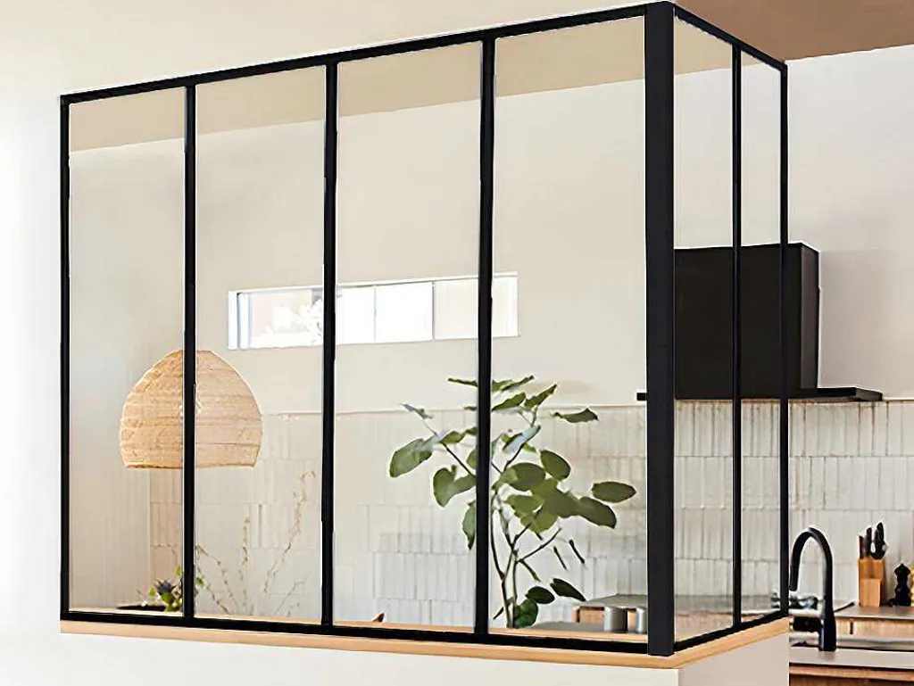 Hoekraam Werkplaats Van Gepoedercoat Aluminium - L120 X B60 X H130 Cm - Zwart - Bayview-Vente-unique Hot