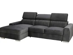 Hoekslaapbank Larica - Stof - Antraciet - Hoek Links-Vente-unique Discount