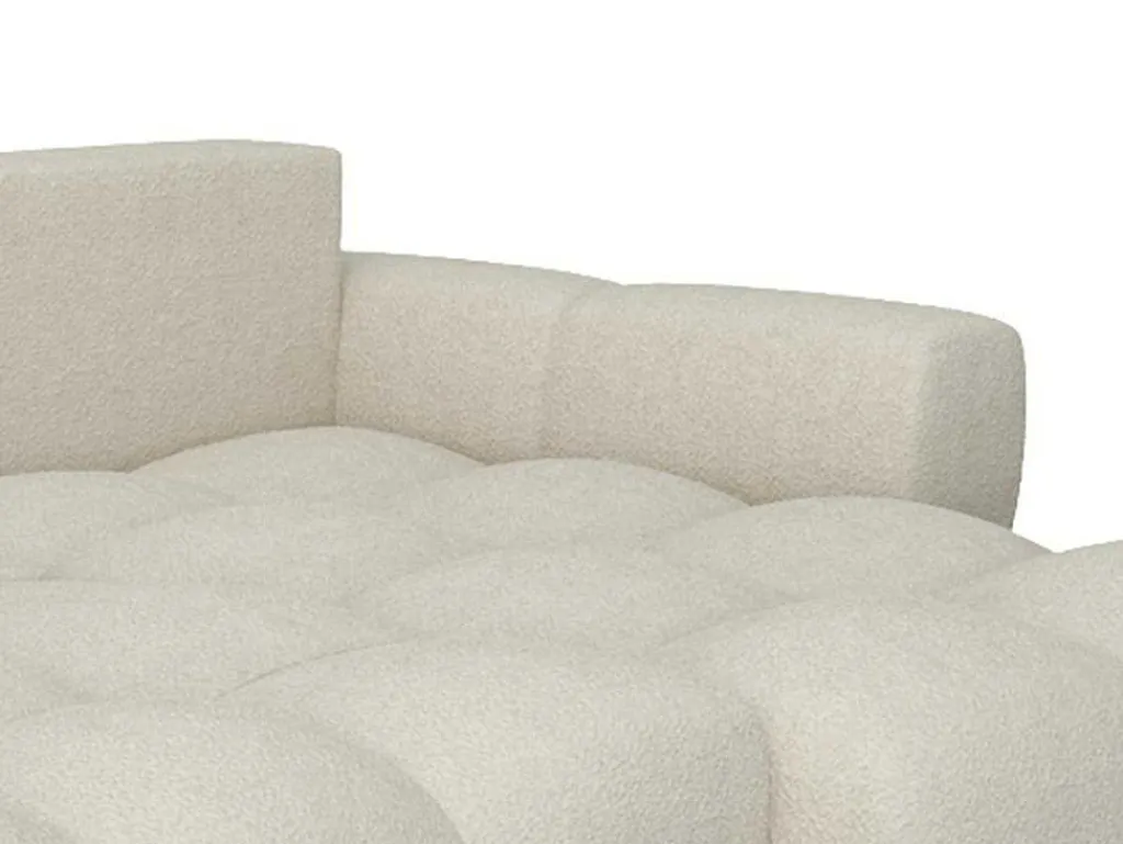 Hoekslaapbank Met Omkeerbare Hoek Van Beige Bouclestof Issoro-Vente-unique Hot