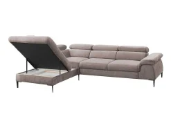 Hoekslaapbank Sepina Van - Stof - Taupe - Hoek Links-PASCAL MORABITO Discount