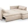 Hoekslaapbank Teodora Van Pascal Morabito - Ribfluweel - Beige - Hoek Rechts-Vente-unique Sale