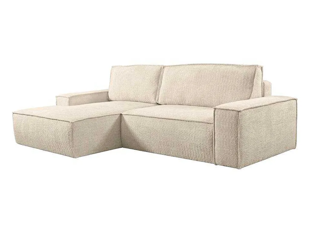Hoekslaapbank Van Teddy Stof - Beige - Hoek Links - Amelia Van Pascal Morabito-Vente-unique New