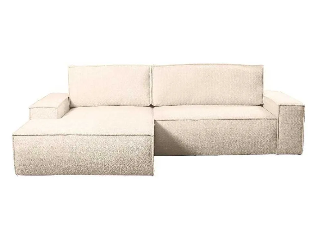 Hoekslaapbank Van Teddy Stof - Beige - Hoek Links - Amelia Van Pascal Morabito-Vente-unique New