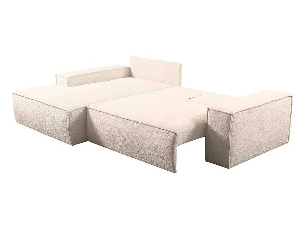 Hoekslaapbank Van Teddy Stof - Beige - Hoek Links - Amelia Van Pascal Morabito-Vente-unique New