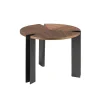 Hoektafel In Notenhout En Zwart Staal 2117-Angel Cerda Clearance