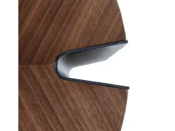 Hoektafel In Notenhout En Zwart Staal 2117-Angel Cerda Clearance