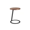 Hoektafel In Walnoothout En Zwart Staal 2115-Angel Cerda Hot