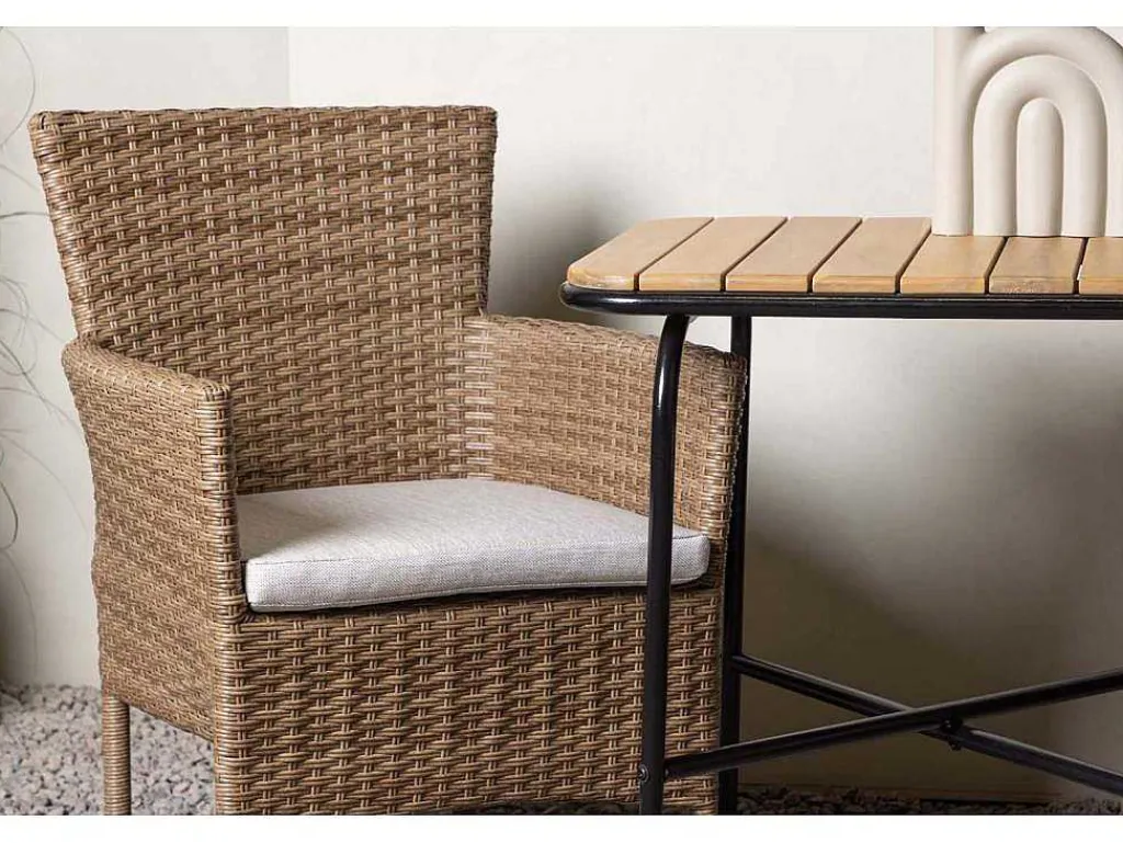 Holmbeck Tuinmeubelset Tafel, 2 Stoelen Naturel.-Vente-unique Clearance