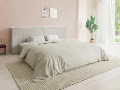 Hoofdbord 220 Cm - Ribfluweel - Beige - Timano Van - Van-PASCAL MORABITO Clearance