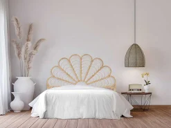 Hoofdbord 140 Cm - Rotan - Naturel - Flosia-Vente-unique Best