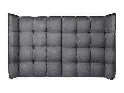 Hoofdbord Bed - Gebogen - 140 Cm - Stof - Grijs - Ludesa-Vente-unique Discount
