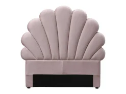 Hoofdbord In Schelpvorm - 120 Cm - Fluweel - Roze - Moana-Vente-unique Online