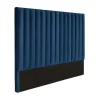 Hoofdeinde Sarah Met Verticale Naden - 140 Cm - Fluweel - Donkerblauw-Vente-unique Sale