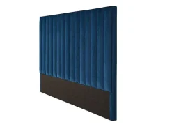 Hoofdeinde Sarah Met Verticale Naden - 140 Cm - Fluweel - Donkerblauw-Vente-unique Sale