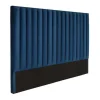 Hoofdeinde Sarah Met Verticale Naden - 160 Cm - Fluweel - Donkerblauw-Vente-unique Outlet