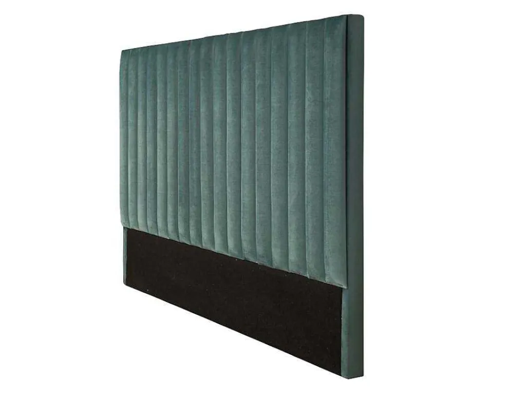 Hoofdeinde Sarah Met Verticale Naden - 160 Cm - Fluweel - Amandelgroen-Vente-unique