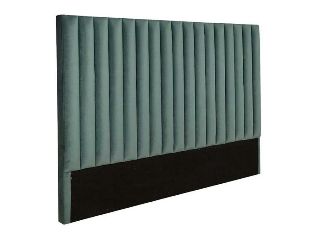 Hoofdeinde Sarah Met Verticale Naden - 160 Cm - Fluweel - Amandelgroen-Vente-unique
