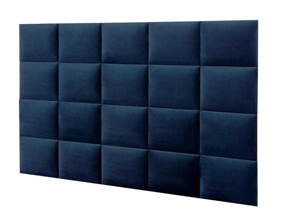 Hoofdeinde Wandpanelen Bartel - 200 Cm - Fluweel - Blauw - Van-PASCAL MORABITO Discount
