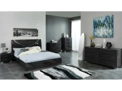 Hoogpolig Tapijt Ecume - Hand Getuft - Zwart En Wit - 140 X 200 Cm-OZAIA Sale