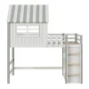 Hoogslaper 90 X 200 Cm - Cabinebed Met Ladder - Opbergplank - Massief Hout - Groen-Vente-unique Online
