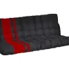 Hoogslaper 90 X 190 Cm - Met Slaapbank - Metaal - Zwart En Rood + Futon - Modulo V-Vente-unique Discount