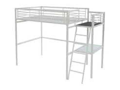 Hoogslaper Casual Ii - 140 X 190 Cm - Met Bureau - Wit-Vente-unique Clearance
