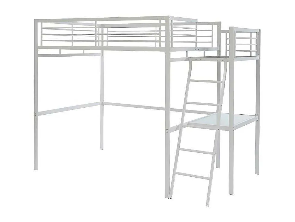 Hoogslaper Casual Ii - 140 X 190 Cm - Met Bureau - Wit-Vente-unique Clearance