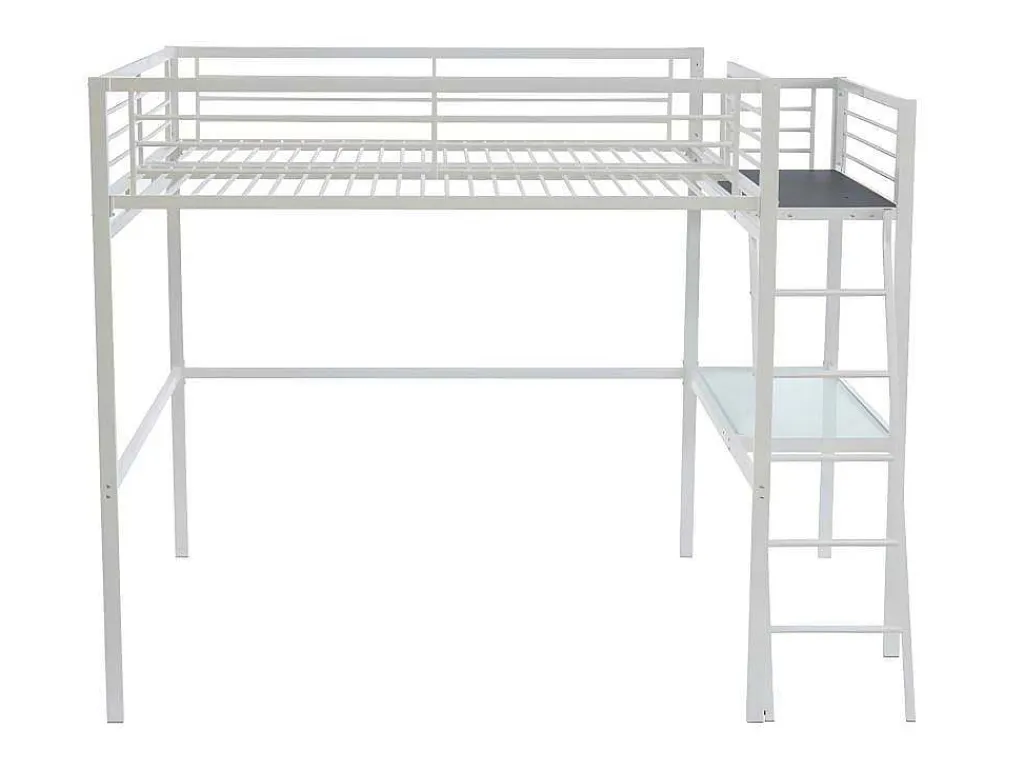 Hoogslaper Casual Ii - 140 X 190 Cm - Met Bureau - Wit-Vente-unique Clearance
