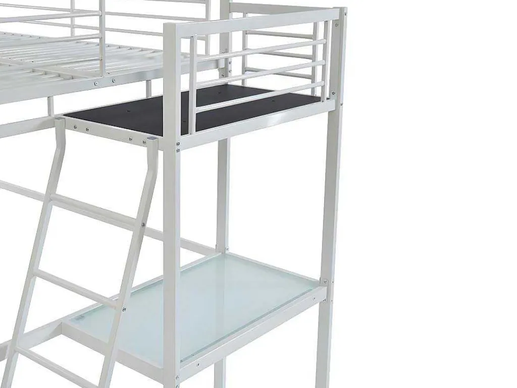 Hoogslaper Casual Ii - 140 X 190 Cm - Met Bureau - Wit-Vente-unique Clearance