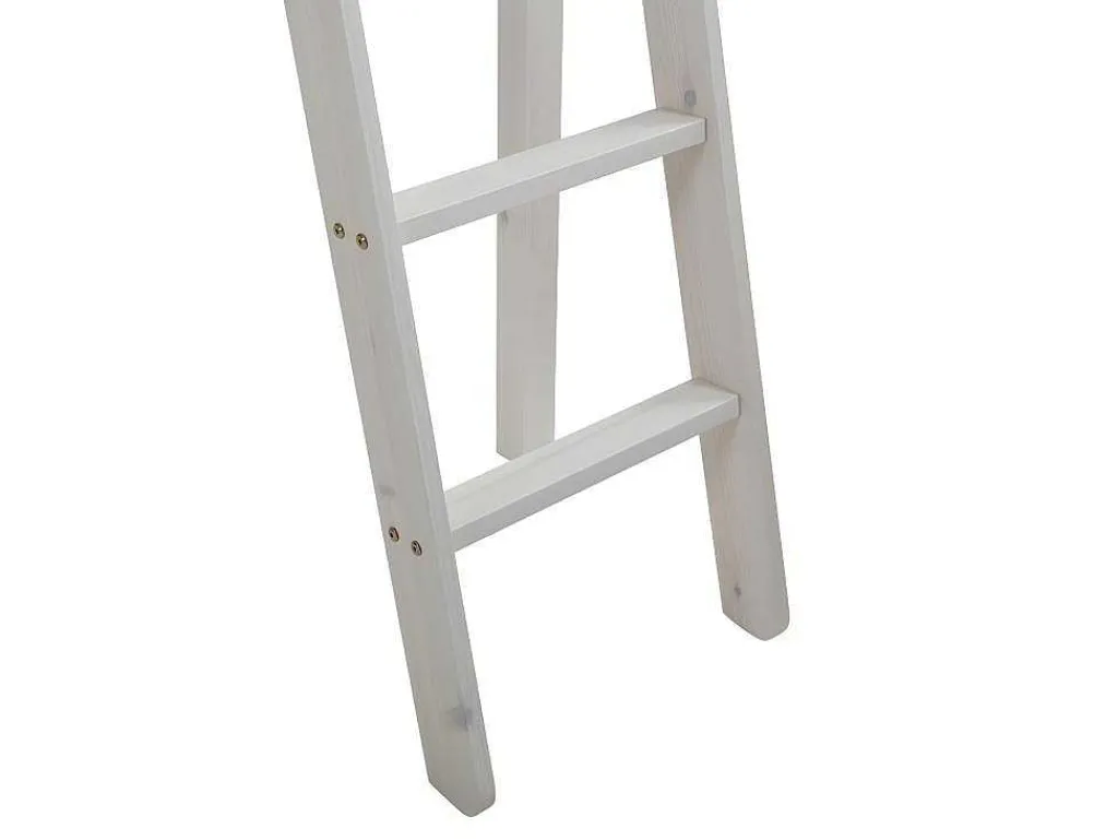 Hoogslaper Gedeon - 90 X 190 Cm - Met Bureau - Massief Grenen - Gebleekt-Vente-unique