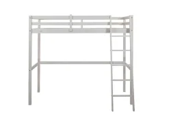 Hoogslaper Gedeon Ii - 90 X 190 Cm - Massief Grenen - Gebleekt + Matras-Vente-unique Clearance
