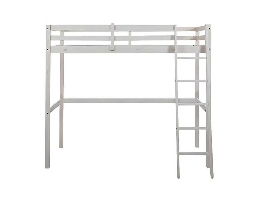 Hoogslaper Gedeon Ii - 90 X 190 Cm - Massief Grenen - Gebleekt + Matras-Vente-unique Clearance