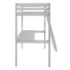 Hoogslaper Gedeon Ii - 90 X 190 Cm - Met Bureau - Massief Grenen - Gebleekt + Matras-Vente-unique New