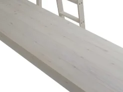 Hoogslaper Gedeon Ii - 90 X 190 Cm - Met Bureau - Massief Grenen - Gebleekt + Matras-Vente-unique New