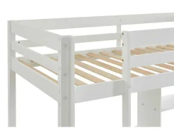 Hoogslaper Goliath Ii Met Bureau, Bedbank En Opbergruimte - 90 X 200 Cm - Massief Grenen - Gebleekt-Vente-unique Best