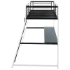 Hoogslaper Malicia - Bed 90 X 190 Cm - Ingebouwd Bureau - Zwart En Wit-Vente-unique