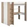 Hoogslaper Met Bureau En Kast - 90 X 200 Cm - Wit En Naturel - Auckland-Vente-unique Sale