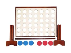 Houten Reuze-Bordspel - 4 Op Een Rij - L79 X H72 Cm - Toupsi-Vente-unique Clearance