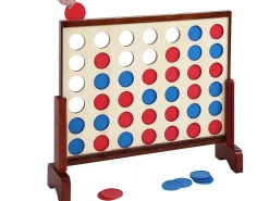Houten Reuze-Bordspel - 4 Op Een Rij - L79 X H72 Cm - Toupsi-Vente-unique Clearance