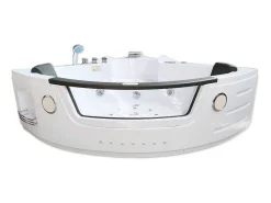 Hydromassage Chromotherapiebad 140 X 140 Cm Met Verwarming En Dubbele Pomp 20 Jets Camelia-ELITESHOPPING Hot