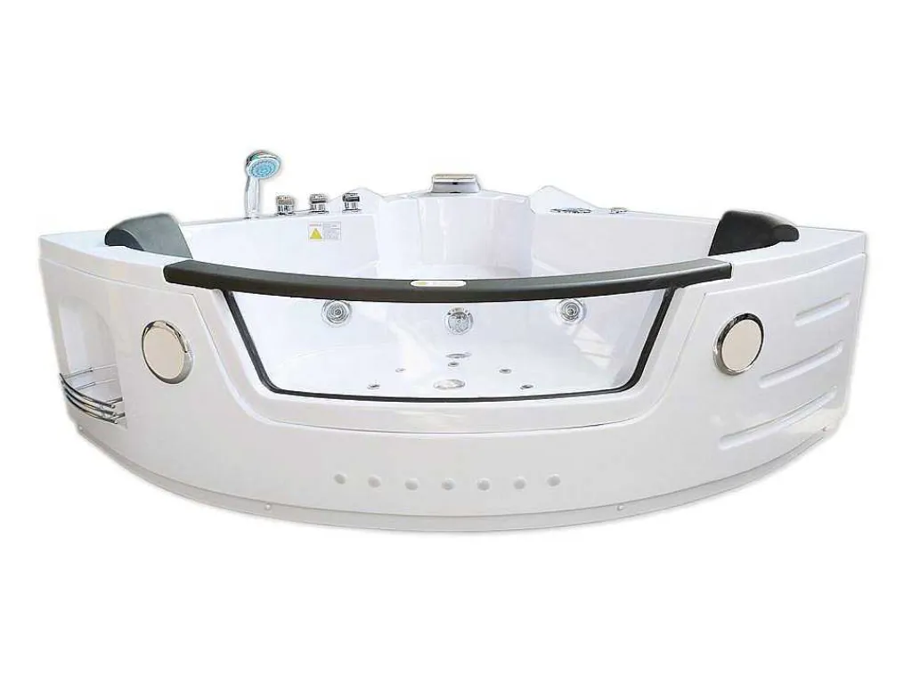 Hydromassage Chromotherapiebad 140 X 140 Cm Met Verwarming En Dubbele Pomp 20 Jets Camelia-ELITESHOPPING Hot