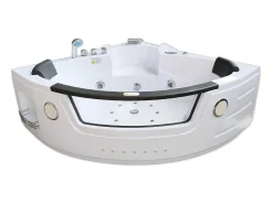 Hydromassage Chromotherapiebad 140 X 140 Cm Met Verwarming En Dubbele Pomp 20 Jets Camelia-ELITESHOPPING Hot